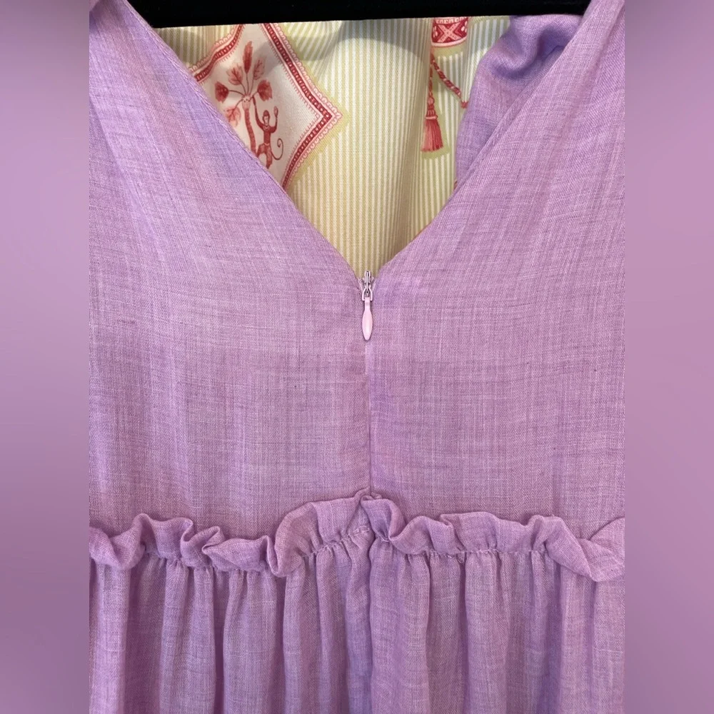 English Factory Tiered Mido Dress in Lilac Size Large - Picture 8 of 8